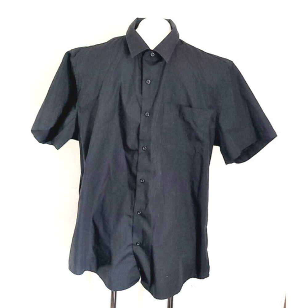 Paul Jones Button Down Short Sleeve Shirt Men's Size Large‎